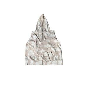 LEALLO Sweatshirt Womens S Lightning Terry Pullover White & San